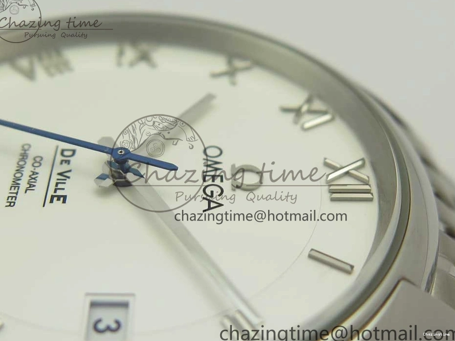 0315 De Ville Hour Vision 41mm SS VSF 1:1 Best Edition White Dial on SS Bracelet A8500 Super Clone Casual 7946